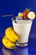 Beaten of banana with bananas and strawberry Beaten of banana with bananas and strawberry