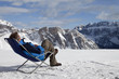 Pause in den Dolomiten im Winter