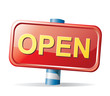 open sign