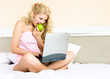 pretty woman with a laptop pretty woman with a laptop