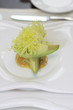 Vegetarian creative food in luxurious restaurant