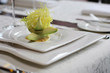 Vegetarian creative food in luxurious restaurant