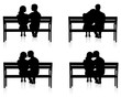 Bench and couple.