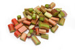 Rhubarb isolated on a white studio background. Rhubarb isolated on a white studio background.