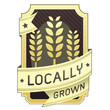 Locally grown food label Locally grown food label