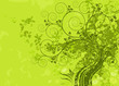 Green abstract nature with grunge background. Vector layered.