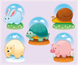 Funny animals with background Funny animals with background