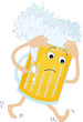 Beer glass with a headache