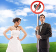 Symbolic wedding picture - don't break my heart!