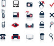 communication and hitech icons vector set