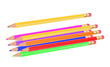 Vector: Coloured and Plain Pencils Coloured and Plain Pencils