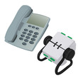 Vector: Modern Desk Phone and Rolodex Organiser Modern Desk Phone and Rolodex Organiser
