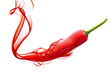 red hot chili pepper with smoke on white red hot chili pepper with smoke on white