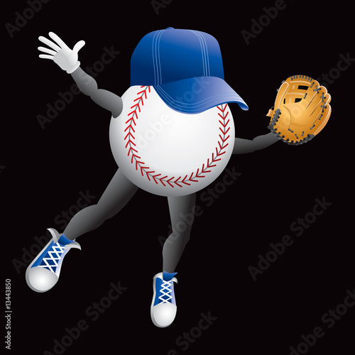 baseball player cartoon. Baseball cartoon character