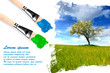 Photo: Painting landscape with copyspace Painting landscape with copyspace