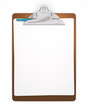 Isolated Blank Clipboard with Pen Isolated Blank Clipboard with Pen