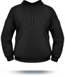 Black hoodie (front). Black hoodie (front).