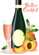 pesche e spumante per il bellini cocktail