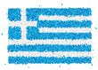 Bandiera della Grecia di coriandoli