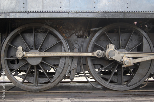 Photo: drive wheels from Swedish steam train drive wheels from Swedish steam train