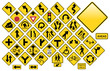 Road Sign Set #3 - Warning Road Sign Set #3 - Warning