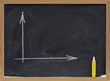 blank graph on blackboard