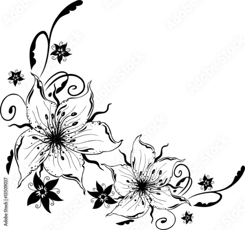 feminin tattoo. Lilien, filigran und feminin