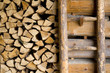 Ladder and wood