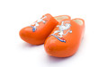 Orange Dutch wooden shoes