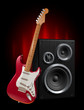 Guitar and speaker