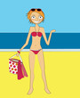 jeune fille Ã  la plage