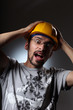 Constraction worker screaming