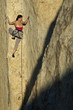 Female rock climber.