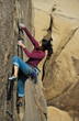 Female rock climber.