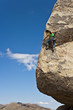 Female rock climber.