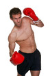 Male boxer uppercut punch