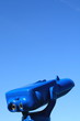 Blick ins Himmel-Blau, Fernrohr, Himmel, Ausblick