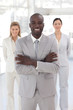 Business leader smiling at camera