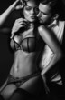 Emotive photo of an attractive couple