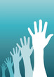 Raised hands Raised hands