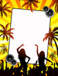 Summer disco-party card Summer disco-party card