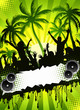 Grunge summer party card Grunge summer party card