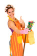 Cleaning housewife