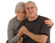 Senior Couple on White