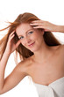 Body care series - Long red hair woman