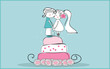 sugar bride and groom