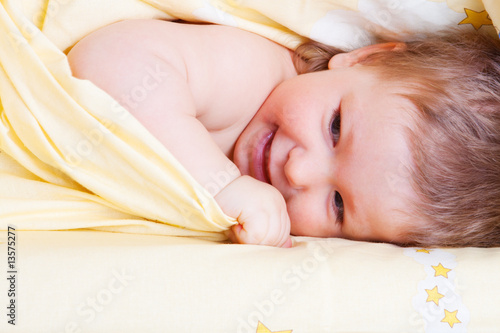 Photo: Baby in bed Baby in bed