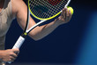 Photo : A woman with beautiful hands is holding a tennis ball