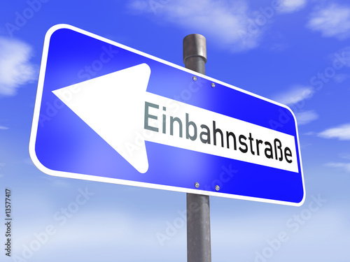 Illustration: Einbahnstrasse Einbahnstrasse