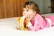 little girl eating a banana little girl eating a banana